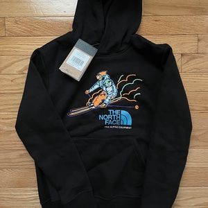NWT THE NORTH FACE Hoodie Sweatshirt Ski Graphic Boys Large